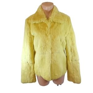 Vintage 80s A Pro Peaux 100% Rabbit Fur Jacket Montreal Luxury Outerwear L‎ READ